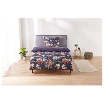LIVARNO home Bettwäsche, aus Mikrofaser-Satin, 140 x 200 cm, lila - B-Ware neuwertig