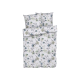 LIVARNO home Bettwäsche, aus Edel-Renforcé, 160 x 200 cm, Blumen/weiß/blau - B-Ware sehr gut