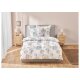 LIVARNO home Bettwäsche, aus Baumwoll-Satin, 160 x 200 cm, blau/weiß/beige/Ornamente - B-Ware neuwertig