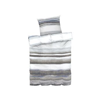 LIVARNO home Renforcé-Bettwäsche, 155 x 220 cm (Streifen) - B-Ware neuwertig