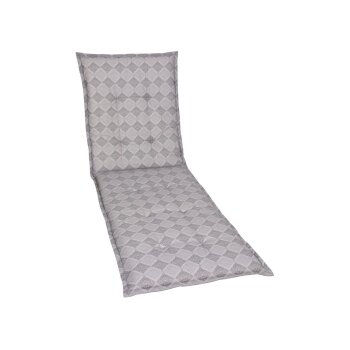 GO-DE Textil Gartenauflage Raute (Liegenauflage, Grau) -...