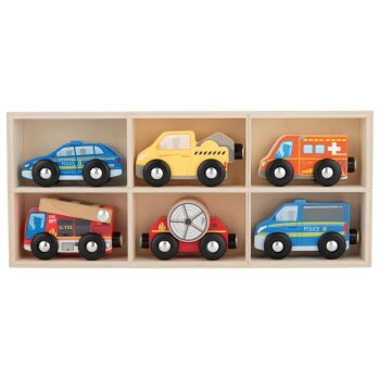 lupilu® 7-teiliges Spielzeugauto-Set,...