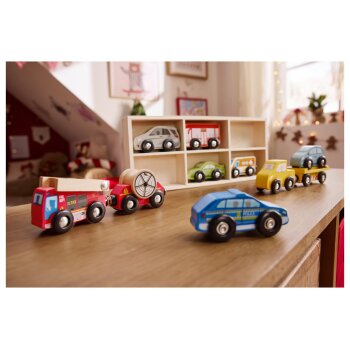 lupilu® 7-teiliges Spielzeugauto-Set,...