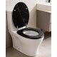 Ribelli WC Sitz, mit Absenkautomatik, schwarz/Marmormuster - B-Ware sehr gut