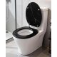 Ribelli WC Sitz, mit Absenkautomatik, schwarz/Marmormuster - B-Ware sehr gut