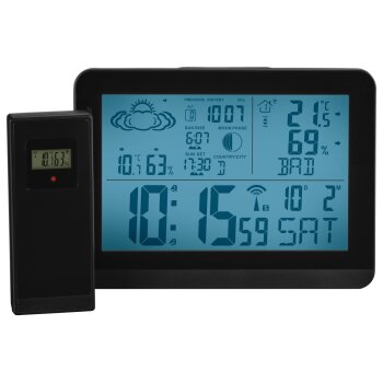 LIVARNO® Funk-Wetterstation / Wetterstation (Schwarz)...