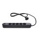 TRONIC® Steckdosenleiste, inkl. USB A + C, schwarz - B-Ware neuwertig