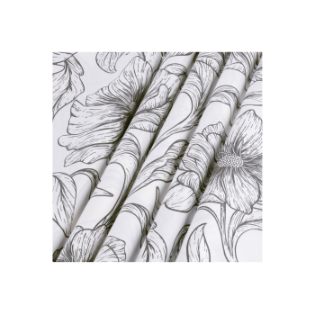 LIVARNO home Bettwäsche, aus Edel-Renforcé, 200 x 220 cm, Blumen/weiß/grau - B-Ware neuwertig