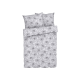 LIVARNO home Bettwäsche, aus Edel-Renforcé, 200 x 220 cm, Blumen/weiß/grau - B-Ware neuwertig