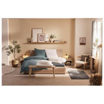 LIVARNO home Lyocell-Satin-Bettwäsche, 135 x 200 cm (Grau) - B-Ware neuwertig