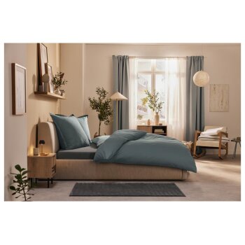 LIVARNO home Lyocell-Satin-Bettwäsche, 135 x 200 cm (Grau) - B-Ware neuwertig