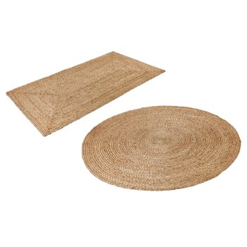 LIVARNO® Juteteppich, 80 x 150 / ø 100 cm -...