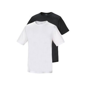 PARKSIDE® Herren T-Shirt, 2 Stück, körpernah geschnitten (Schwarz/weiß, S (44/46)) - B-Ware sehr gut