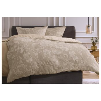 LIVARNO® Wendebettwäsche, aus Satin, 140 x 200 cm, beige - B-Ware neuwertig