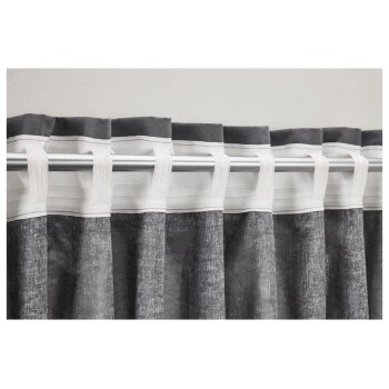 LIVARNO home 2er Set Vorhänge, 135 x 254 cm, grau - B-Ware neuwertig