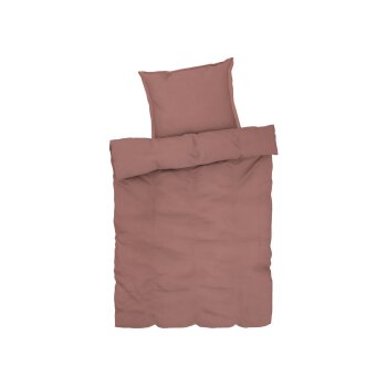 LIVARNO home Lyocell-Satin-Bettwäsche, 135 x 200 cm (Rost) - B-Ware neuwertig