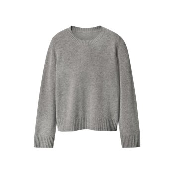esmara® Damen-Pullover, aus Kaschmir, L, hellgrau -...