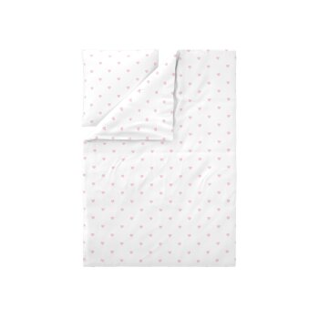 LIVARNO® Edel-Renforcé-Bettwäsche, 135 x 200 cm (Weiß/Rosa) - B-Ware neuwertig