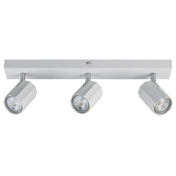 LIVARNO home Deckenstrahler / Schienenleuchte, mit 3 neig- und schwenkbaren Spots (Schienenleuchte, mattweiß) - B-Ware neuwertig