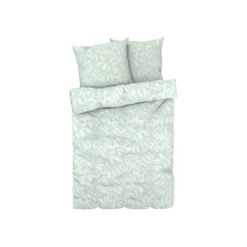 LIVARNO home Feinbiber-Wendebettwäsche, 200 x 220 cm (grün) - B-Ware neuwertig