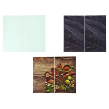SILVERCREST® Glas-Herdabdeckplatten, 2 Stück -...