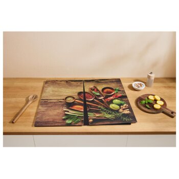 SILVERCREST® Glas-Herdabdeckplatten, 2 Stück - B-Ware