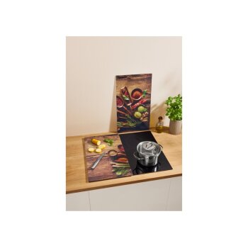 SILVERCREST® Glas-Herdabdeckplatten, 2 Stück - B-Ware