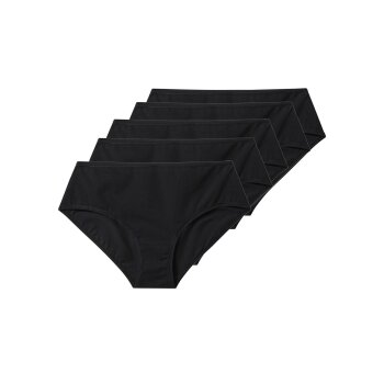 esmara® Damen Slips mit hoher Taille, 5 Stück (Schwarz, S(36/38)) - B-Ware neuwertig
