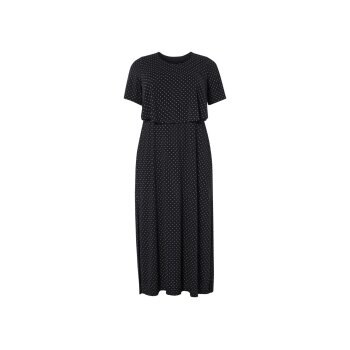 esmara® Damen Maxi-Kleid, mit recyceltem Material (Schwarz, XL(48/50)) - B-Ware neuwertig