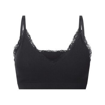 esmara® Damen Geripptes Bustier mit Spitze (Schwarz,...