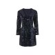 esmara® Damen Pailletten-Kleid / Pailletten-Wickelkleid, mit Rundhalsausschnitt / V-Ausschnitt (Navy, XS(32/34)) - B-Ware Beschädigt