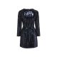esmara® Damen Pailletten-Kleid / Pailletten-Wickelkleid, mit Rundhalsausschnitt / V-Ausschnitt (Navy, XS(32/34)) - B-Ware Beschädigt
