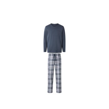 esmara Men Herren Pyjama (Blau/Weiß, S (44/46)) -...