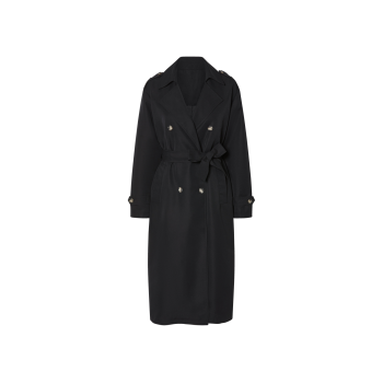 esmara® Damen Trenchcoat, Oversize Fit (Schwarz, S(36/38)) - B-Ware neuwertig