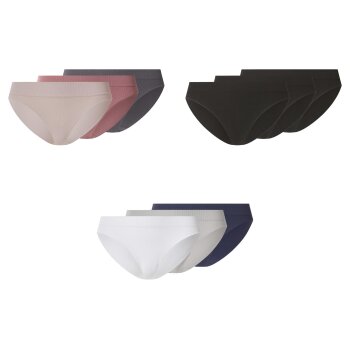 esmara® Damen Gerippte Slips, 3 Stück - B-Ware