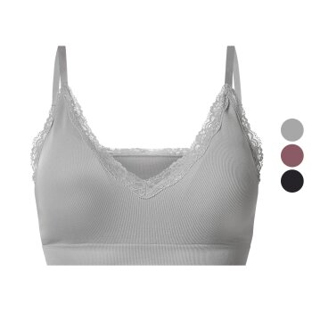 esmara® Damen Geripptes Bustier mit Spitze - B-Ware
