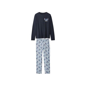 Damen Pyjama (Stitch/blau, S(36/38)) - B-Ware neuwertig