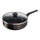 Tefal Light Cook Schmorpfanne 24 cm, Deckel, Leichte Pfanne, Antihaftbeschichtung, Induktion, Aluminium, braun»H0593232« - B-Ware neuwertig