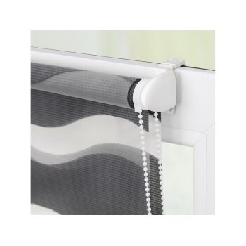 Lichtblick Duo Rollo Welle Klemmfix, ohne Bohren, ab 45 x 150 cm (Anthrazit, 60x150 cm) - B-Ware neuwertig