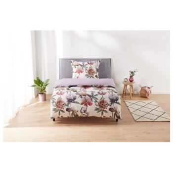 LIVARNO home Bettwäsche, aus Mikrofaser-Satin, 140 x 200 cm, hellrosa - B-Ware sehr gut