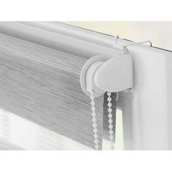 Lichtblick Duo Rollo Klemmfix, ohne Bohren, meliert (Hellgrau, 80 x 150 cm) - B-Ware neuwertig
