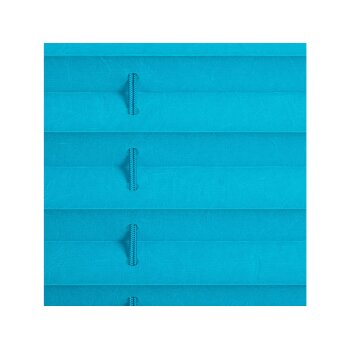 Lichtblick Klemmfix Plissee, stufenloses Einstellen, blickdicht, Montage ohne Bohren, 90 x 130 cm, blau - B-Ware neuwertig