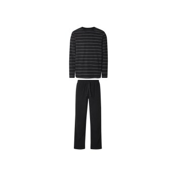 Esmara Men Herren Fleece-Pyjama (Schwarz, XL (56/58)) -...