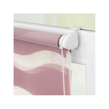 Lichtblick Duo Rollo Welle Klemmfix, ohne Bohren, ab 45 x 150 cm (Altrosa, 90x150 cm) - B-Ware neuwertig