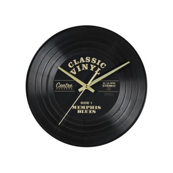 LIVARNO® Wanduhr Retro-Vinyl-Schallplatten-Look -...