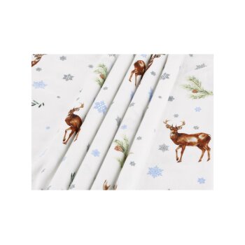 LIVARNO® Bettwäsche, aus Feinbiber, 140 x 200 cm, Reh - B-Ware neuwertig