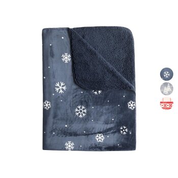 LIVARNO home Teddyfleece-Kuscheldecke, 140 x 180 cm - B-Ware