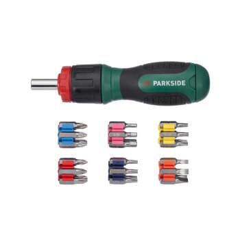 PARKSIDE® Ratschenschraubendreher-Bit-Set, 31-teilig...