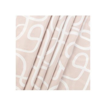 LIVARNO home Mikrofaser-Satin-Bettwäsche, 135 x 200 cm (Muster weiß) - B-Ware neuwertig