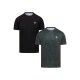 Reebok 2er Set Herren-T-Shirts, Active Wear, L, schwarz/khaki - B-Ware neuwertig